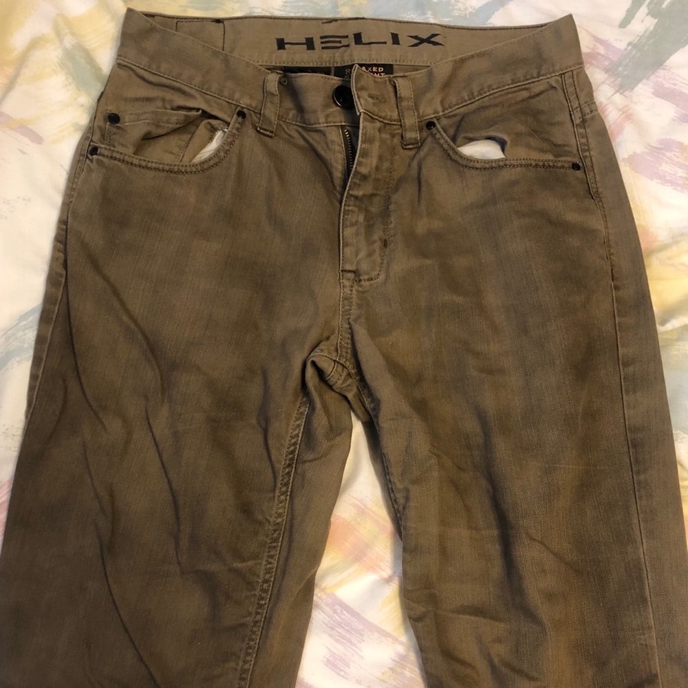 Helix Men’s Relaxed Straight 30x32 Tan Khakis